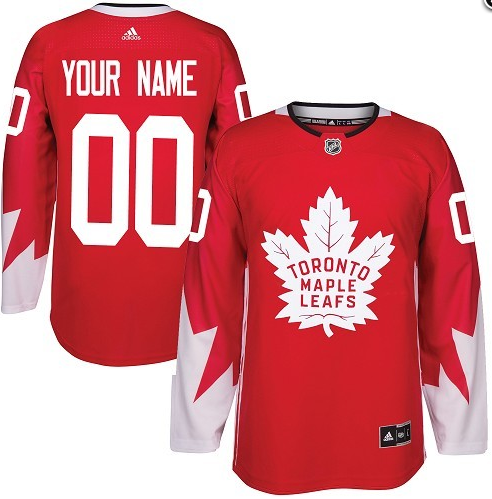 Men's Toronto Maple Leafs Red Custom Name Number Size NHL Stitched Jersey